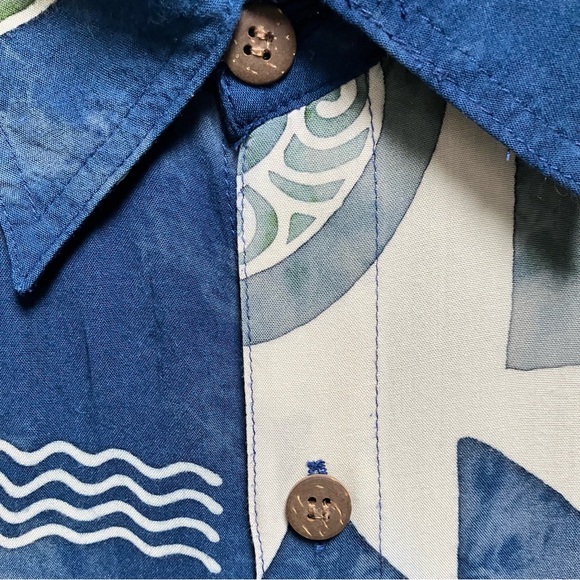 Territory Ahead Men’s XXL Hawaiian Geometric ButtonDown Shirt Batik Tonga Island - Picture 6 of 8